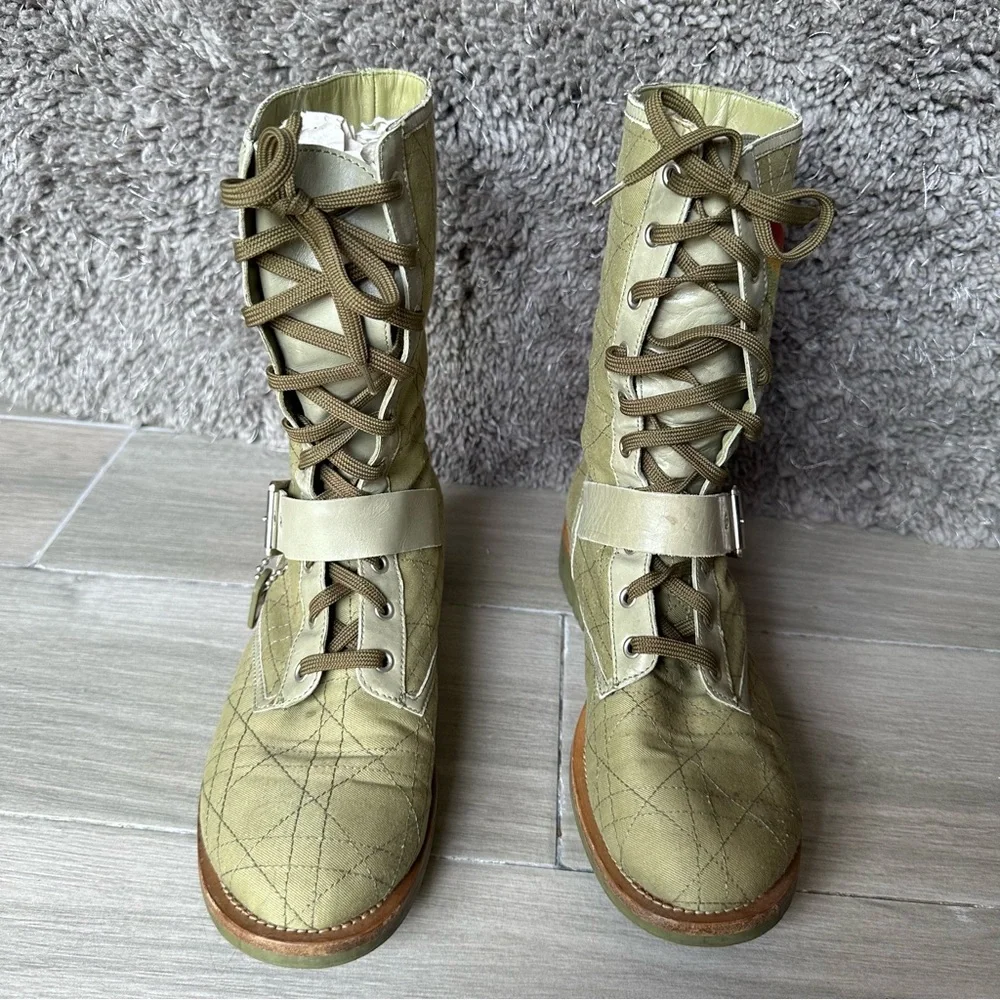 Christian Dior Rasta Cannage Combat boots - Picture 2 of 9